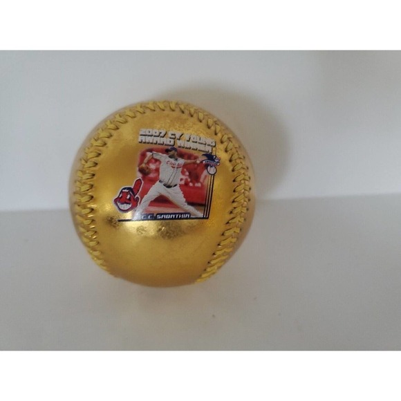 Cleveland Indians C.C. Sabathia 2007 Gold Cy Young collectible ball. Mint! - Picture 2 of 4